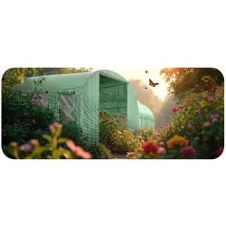 Serre tunnel PLONOS 3 x 6 m pour culture de légumes et tomates