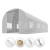 Tunnel de jardin PLONOS 2,5 x 4 m – 10 m² blanc avec accessoires