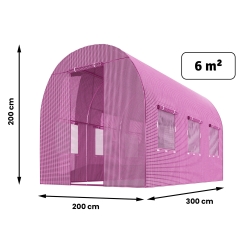 Dimensions du tunnel de jardin 2 x 3 m hauteur 200 cm