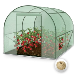 Tunnel de jardin PLONOS 2 x 2 m – serre verte 4 m² avec bâche UV4