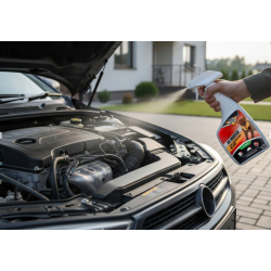 Spray anti-fouines pour compartiment moteur et véhicule